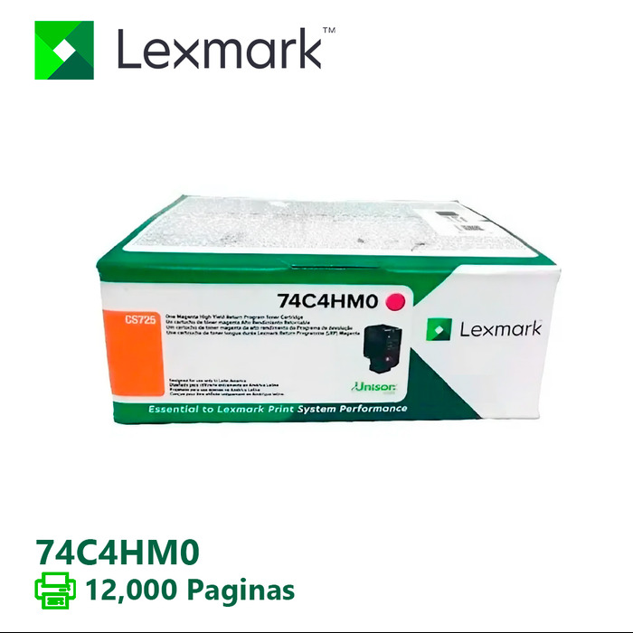 Toner Lexmark 74C4HM0 Original Magenta | AcessoShop