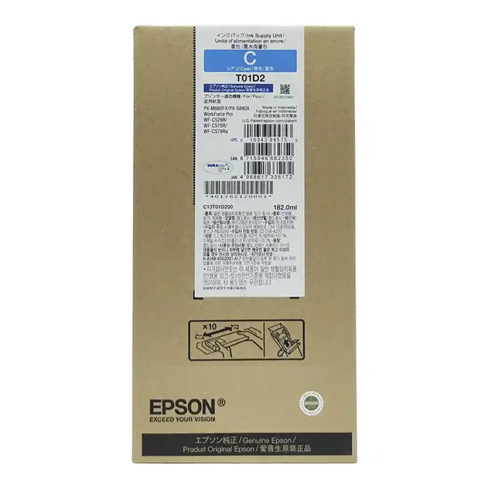 Cartucho Epson C13T01D200 Ciano Original WorkForce Pro C529R