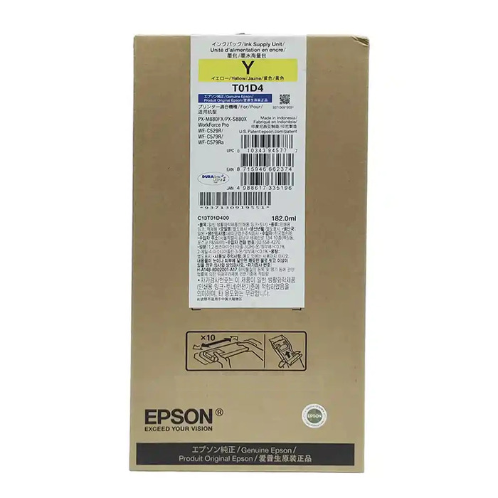 Cartucho Epson C13T01D400 Amarelo Original WorkForce C529R