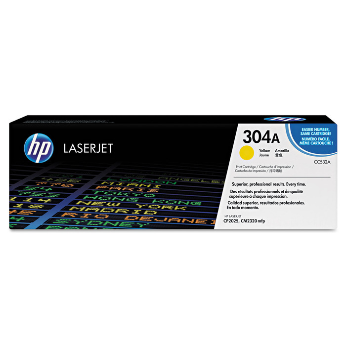 Toner CC532A HP 304A Amarelo CP2025, CM2320 | AcessoShop