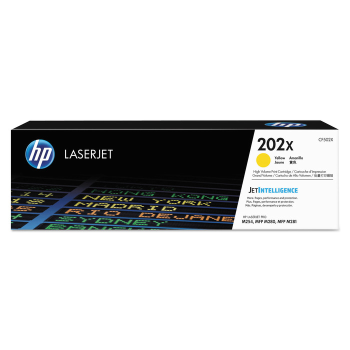 Toner CF502X 202X Amarelo High Yield para M254dw