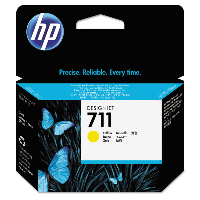 Cartucho HP CZ132A 711 Amarelo | DesignJet T120 T520