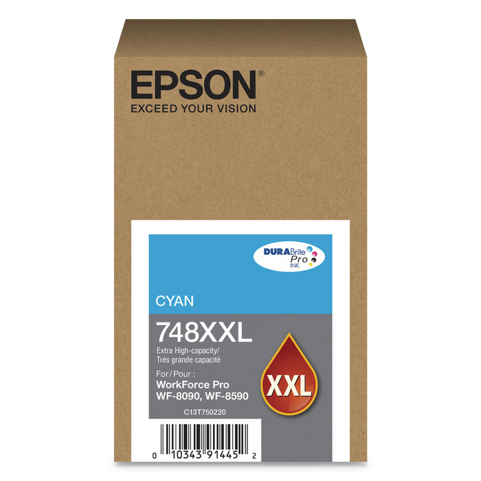 T748XXL220 Epson Ciano XXL para WorkForce Pro WF-8090