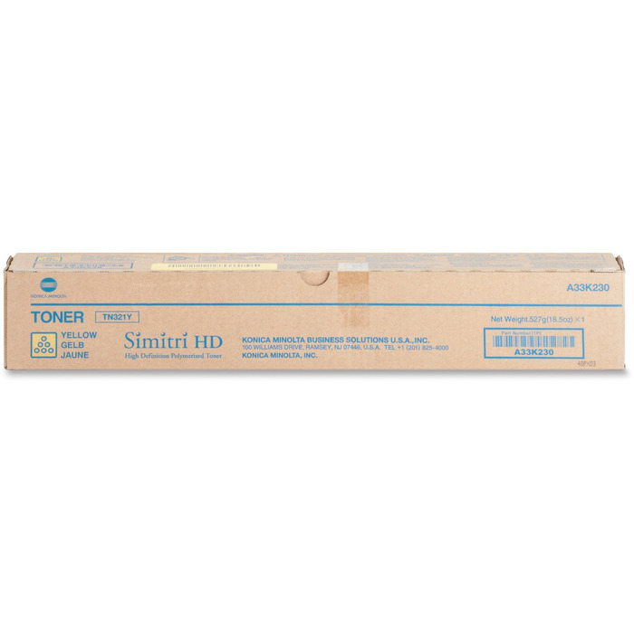 Toner Konica Minolta TN321Y | Amarelo Original Bizhub C224